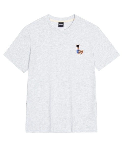 OKSTAR(オクスター)の「アルパカ刺繍半袖(Tシャツ/カットソー・レディース・ネイビー/ホワイト/ダークグレー/クリーム/グレー/ライトグレー/ダークグリーン/ダークブルー/ライトベージュ/ブラック・LARGE/4XL/3XL/2XL/X-LARGE/MEDIUM/SMALL)」の3枚目の写真