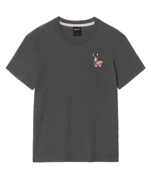 OKSTAR(オクスター)の「アルパカ刺繍半袖(Tシャツ/カットソー・レディース・ネイビー/ホワイト/ダークグレー/クリーム/グレー/ライトグレー/ダークグリーン/ダークブルー/ライトベージュ/ブラック・LARGE/4XL/3XL/2XL/X-LARGE/MEDIUM/SMALL)」の12枚目の写真