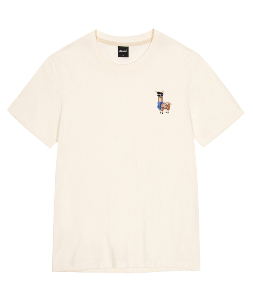 OKSTAR(オクスター)の「アルパカ刺繍半袖(Tシャツ/カットソー・レディース・ネイビー/ホワイト/ダークグレー/クリーム/グレー/ライトグレー/ダークグリーン/ダークブルー/ライトベージュ/ブラック・LARGE/4XL/3XL/2XL/X-LARGE/MEDIUM/SMALL)」の14枚目の写真