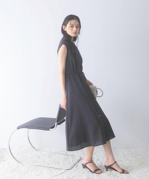 URBAN RESEARCH ROSSO WOMEN（アーバンリサーチ　ロッソ）の「『UR TECH DRYLUXE』ポケットデザインワンピース（ワンピース・レディース・モカ/ネイビー/イエロー/チャコールグレー・FREE）」の13枚目の写真
