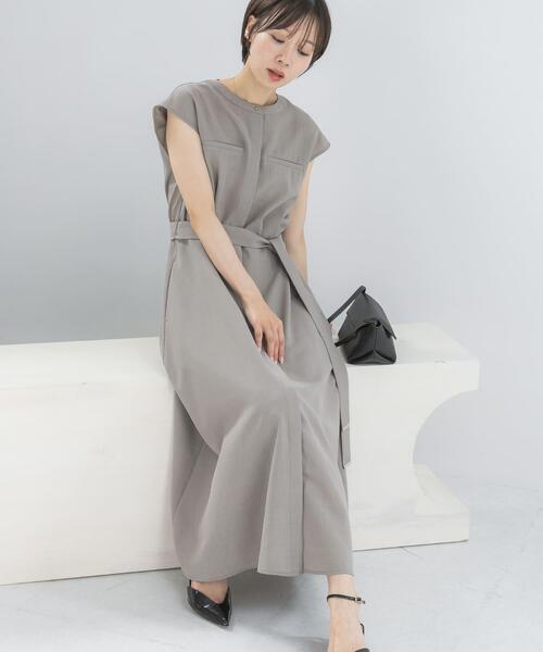 URBAN RESEARCH ROSSO WOMEN（アーバンリサーチ　ロッソ）の「『UR TECH DRYLUXE』ポケットデザインワンピース（ワンピース・レディース・モカ/ネイビー/イエロー/チャコールグレー・FREE）」の16枚目の写真