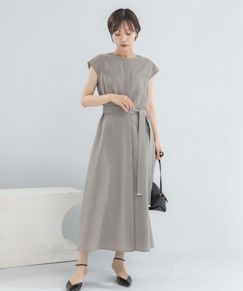 URBAN RESEARCH ROSSO WOMEN（アーバンリサーチ　ロッソ）の「『UR TECH DRYLUXE』ポケットデザインワンピース（ワンピース・レディース・モカ/ネイビー/イエロー/チャコールグレー・FREE）」の18枚目の写真