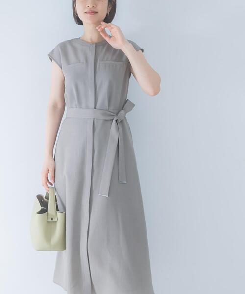 URBAN RESEARCH ROSSO WOMEN(アーバンリサーチ ロッソ)の「『UR TECH DRYLUXE』ポケットデザインワンピース(ワンピース・レディース・モカ/ネイビー/イエロー/チャコールグレー・FREE)」の19枚目の写真