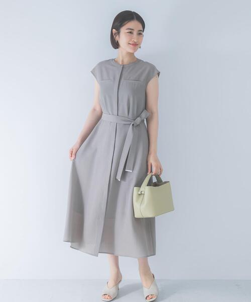 URBAN RESEARCH ROSSO WOMEN(アーバンリサーチ ロッソ)の「『UR TECH DRYLUXE』ポケットデザインワンピース(ワンピース・レディース・モカ/ネイビー/イエロー/チャコールグレー・FREE)」の20枚目の写真