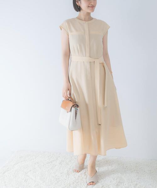 URBAN RESEARCH ROSSO WOMEN(アーバンリサーチ ロッソ)の「『UR TECH DRYLUXE』ポケットデザインワンピース(ワンピース・レディース・モカ/ネイビー/イエロー/チャコールグレー・FREE)」の7枚目の写真