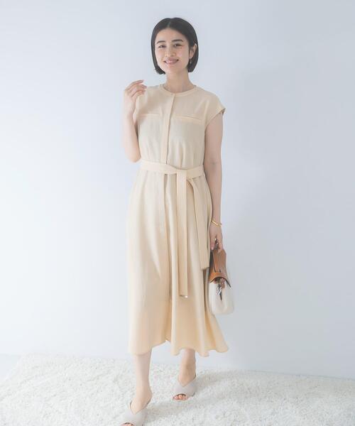 URBAN RESEARCH ROSSO WOMEN(アーバンリサーチ ロッソ)の「『UR TECH DRYLUXE』ポケットデザインワンピース(ワンピース・レディース・モカ/ネイビー/イエロー/チャコールグレー・FREE)」の8枚目の写真