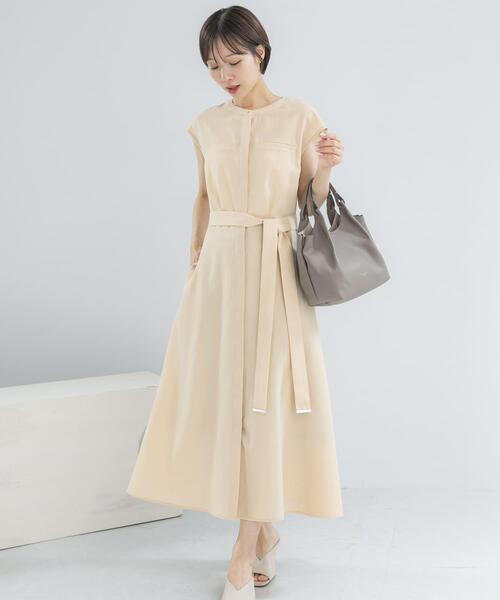 URBAN RESEARCH ROSSO WOMEN(アーバンリサーチ ロッソ)の「『UR TECH DRYLUXE』ポケットデザインワンピース(ワンピース・レディース・モカ/ネイビー/イエロー/チャコールグレー・FREE)」の9枚目の写真