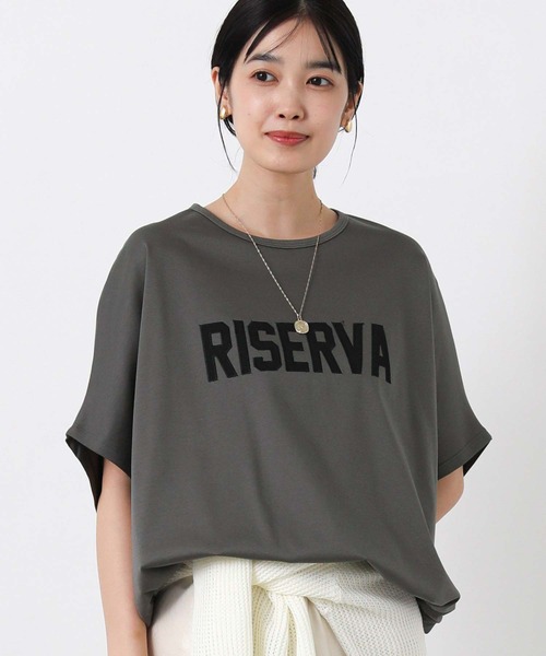 Gready Brilliant(グレディブリリアン)の「RISERVAドルマン(Tシャツ/カットソー・レディース・チャコールグレー/オフホワイト・FREE)」の14枚目の写真