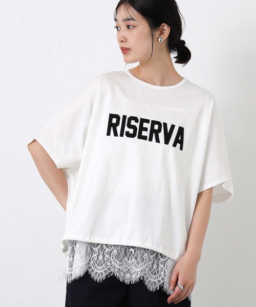 Gready Brilliant(グレディブリリアン)の「RISERVAドルマン(Tシャツ/カットソー・レディース・チャコールグレー/オフホワイト・FREE)」の6枚目の写真