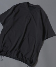 ANPAS（アンパス）の「ICEMAX Cool-Touch Henley T-Shirt   アイスマックス クールヘンリーネックT 無地 半袖Tシャツ 〈接触冷感 吸汗速乾 遮熱 紫外線カット〉 メンズ トップス ドローコード付き ムジT（Tシャツ/カットソー）」