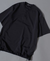 ICEMAX Cool-Touch Henley T-Shirt / アイスマックス クールヘンリーネックT 無地 半袖Tシャツ 〈接触冷感 吸汗速乾 遮熱 紫外線カット〉 メンズ トップス ドローコード付き ムジT