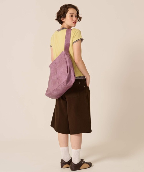 TINA：JOJUN（ティーナジョジュン）の「ダブルジップ マキシ バッグ TINA：JOJUN（ショルダーバッグ・レディース・パープル/ブラウン・F）」の8枚目の写真