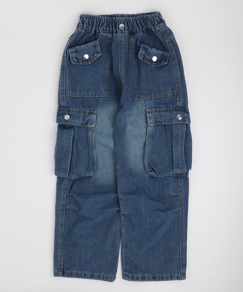 URBAN CHERRY(アーバンチェリー)の「ルーズサイドタックデニムカーゴパンツ(デニムパンツ・キッズ・ブラック/ブルー・110cm/120cm/130cm/140cm/150cm/160cm)」の16枚目の写真