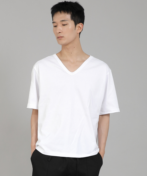 SAINTCREW(セントクルー)の「無地Vネック半袖TシャツVSR-881ホワイト(Tシャツ/カットソー・メンズ・その他・LARGE/X-LARGE/MEDIUM/XX-LARGE/XXX-LARGE/XXXX-LARGE)」の1枚目の写真