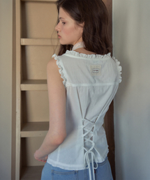 Melly Pintuck Sleeveless Blouse_Ivory(OB6BL04)