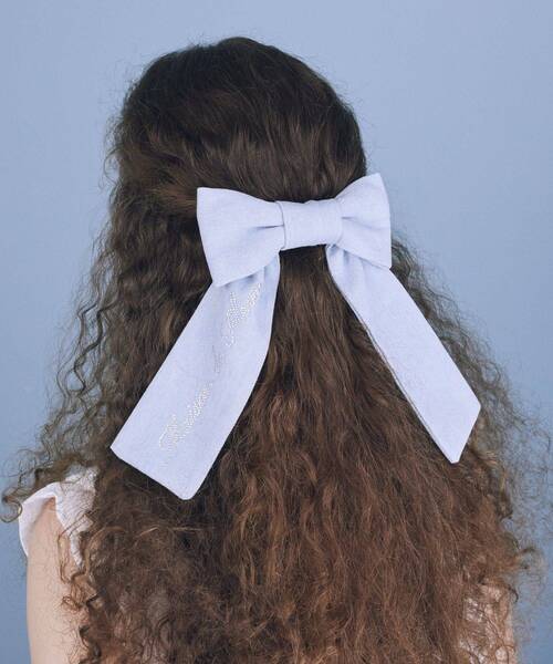 ブルーマニアデニムリボンバレッタ（バレッタ/ヘアクリップ）｜Maison