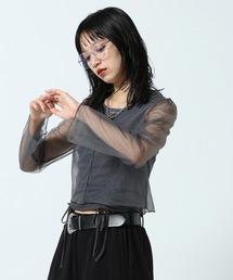 PAGEBOY | チュールロングスリーブ×ドロストタンクSET(Tシャツ/カットソー)