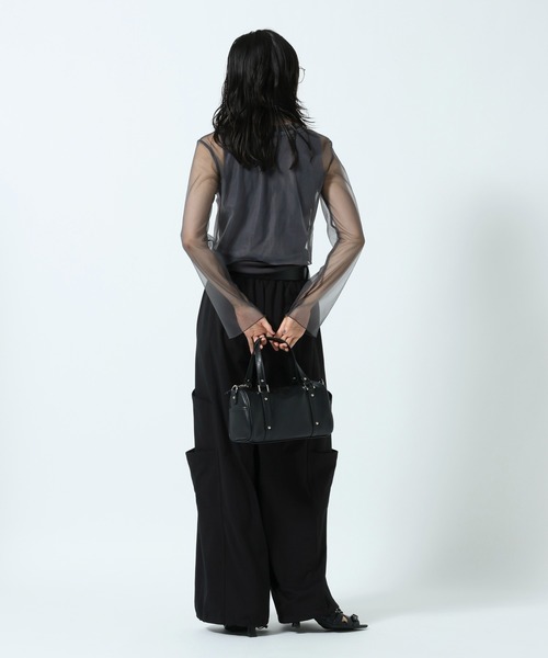 PAGEBOY(ページボーイ)の「チュールロングスリーブ×ドロストタンクSET(Tシャツ/カットソー・レディース・ブラック/グレー・FREE)」の17枚目の写真