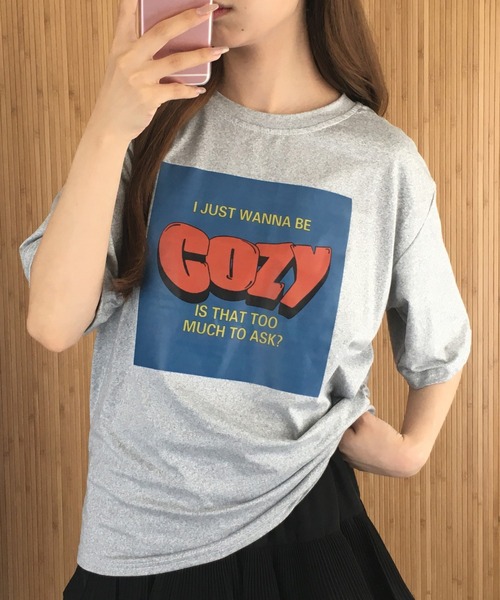 RME.(アールエムイー)の「アメカジロゴプリントTシャツ 半袖(Tシャツ/カットソー・レディース・グレー/ホワイト/ブラック・FREE)」の3枚目の写真