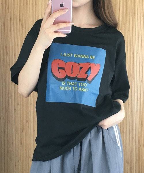 RME.(アールエムイー)の「アメカジロゴプリントTシャツ 半袖(Tシャツ/カットソー・レディース・グレー/ホワイト/ブラック・FREE)」の5枚目の写真