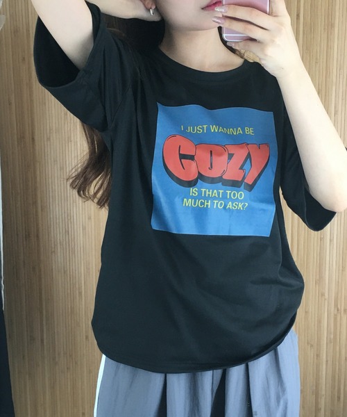 RME.(アールエムイー)の「アメカジロゴプリントTシャツ 半袖(Tシャツ/カットソー・レディース・グレー/ホワイト/ブラック・FREE)」の4枚目の写真