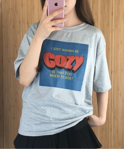 RME.(アールエムイー)の「アメカジロゴプリントTシャツ 半袖(Tシャツ/カットソー・レディース・グレー/ホワイト/ブラック・FREE)」の10枚目の写真