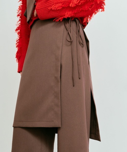 W:Huku（フーク）の「【W:Huku / クラシカルツイルシリーズ】レイヤード スラックス / Classic Twill Layered Slacks（スラックス・レディース・ブラウン/ベージュ/ブラック/チャコール・L/M）」の15枚目の写真