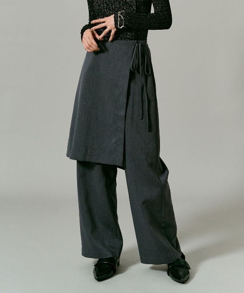 W:Huku（フーク）の「【W:Huku / クラシカルツイルシリーズ】レイヤード スラックス / Classic Twill Layered Slacks（スラックス・レディース・ブラウン/ベージュ/ブラック/チャコール・L/M）」の18枚目の写真