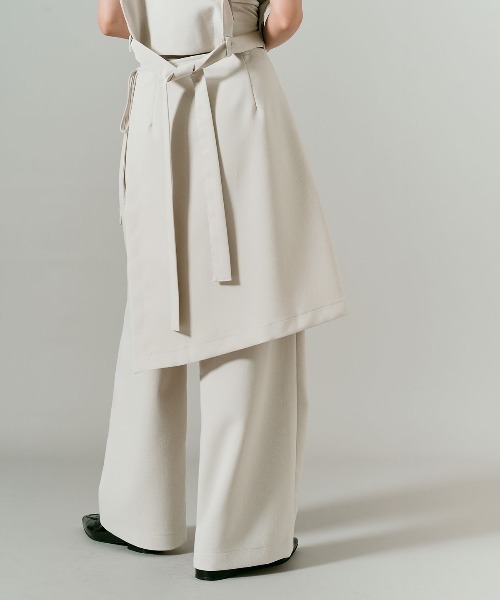 W:Huku（フーク）の「【W:Huku / クラシカルツイルシリーズ】レイヤード スラックス / Classic Twill Layered Slacks（スラックス・レディース・ブラウン/ベージュ/ブラック/チャコール・L/M）」の21枚目の写真