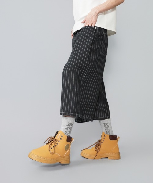 SPINNS（スピンズ）の「デニムピンストライプジョーツハーフパンツ/ユニセックス（デニムパンツ・メンズ・ネイビー/ブラック・M/S）」の13枚目の写真