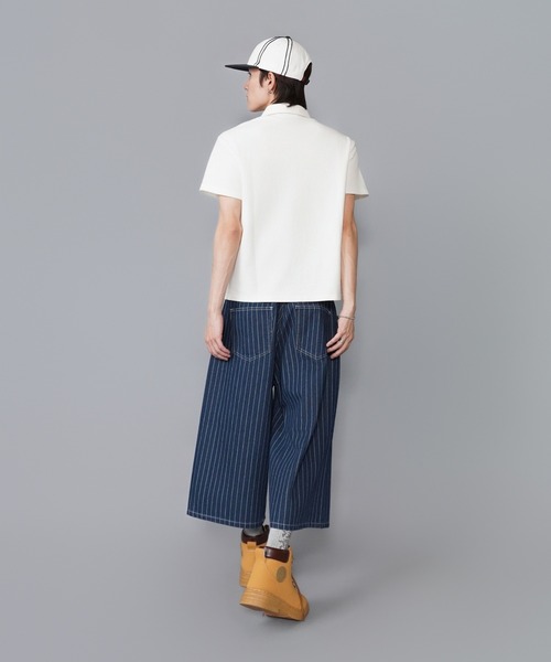 SPINNS（スピンズ）の「デニムピンストライプジョーツハーフパンツ/ユニセックス（デニムパンツ・メンズ・ネイビー/ブラック・M/S）」の21枚目の写真