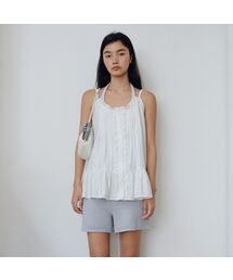 Pintuck frill sleeveless