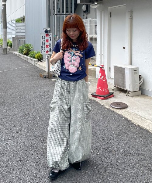 CIAOPANIC(チャオパニック)の「チェックバルーンイージーパンツ(その他パンツ・レディース・ホワイト/グリーン/ピンク/サックスブルー・ONE SIZE)」の16枚目の写真