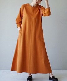 ほぼシミヘン加工 フレンチバスク Aラインフレアワンピース