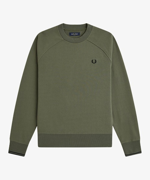 FRED PERRY（フレッドペリー）の「Tipped Crew Neck Sweatshirt／ティップドクルーネックスウェット（スウェット・メンズ・ダークネイビー/ベージュ/カーキ・XL/L/M/S）」の17枚目の写真