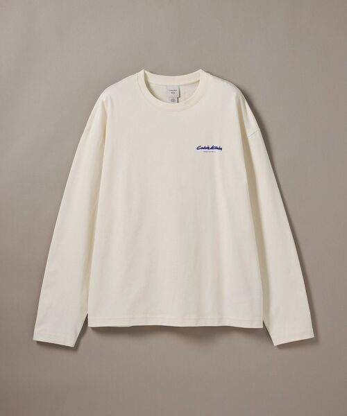 Calvin Klein(カルバン・クライン)の「長袖Tシャツ - グラフィックロゴオーバーサイズロングスリーブTシャツ(Tシャツ/カットソー・メンズ・アイボリー・S/M/L)」の11枚目の写真