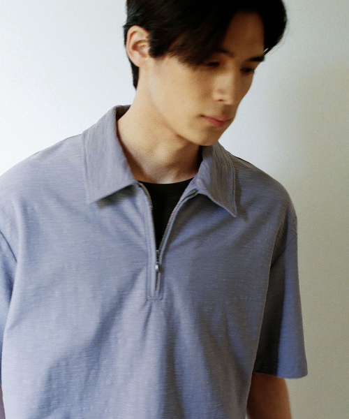 BLANKROOM(ブランクルーム)の「ノーブルスラブハーフジップ_MAUVE(Tシャツ/カットソー・メンズ・その他・1/2/3)」の6枚目の写真