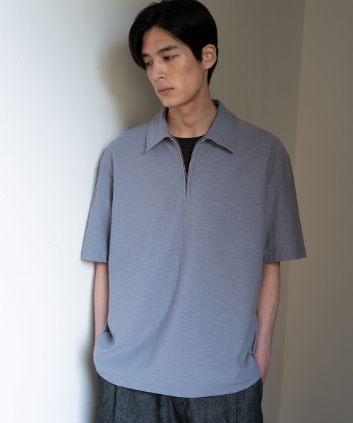 BLANKROOM(ブランクルーム)の「ノーブルスラブハーフジップ_MAUVE(Tシャツ/カットソー・メンズ・その他・1/2/3)」の3枚目の写真