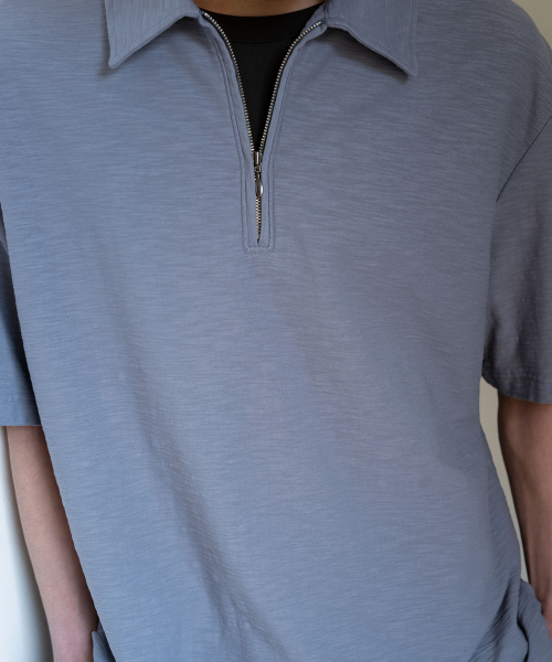 BLANKROOM(ブランクルーム)の「ノーブルスラブハーフジップ_MAUVE(Tシャツ/カットソー・メンズ・その他・1/2/3)」の2枚目の写真