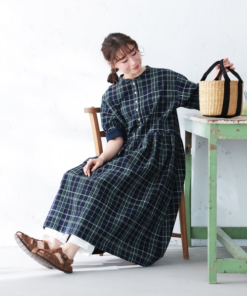 soulberry(ソウルベリー)の「夏便りのワンピース(ワンピース・レディース・ネイビー・LL/3L/4L/5L/M/L)」の9枚目の写真