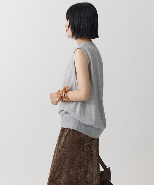 BABYLONE（バビロン）の「ガーゼ裏毛ドレーププルオーバー［洗濯可］（Tシャツ/カットソー・レディース・グレー/ブラック/モカ・フリー）」の18枚目の写真