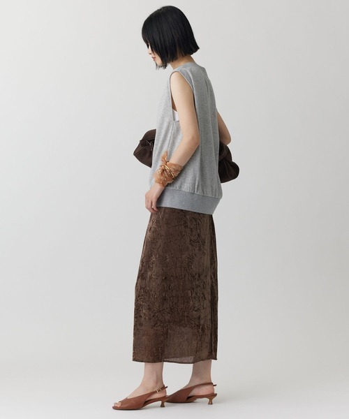 BABYLONE（バビロン）の「ガーゼ裏毛ドレーププルオーバー［洗濯可］（Tシャツ/カットソー・レディース・グレー/ブラック/モカ・フリー）」の21枚目の写真