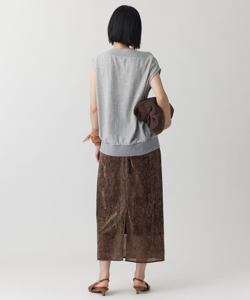 BABYLONE（バビロン）の「ガーゼ裏毛ドレーププルオーバー［洗濯可］（Tシャツ/カットソー・レディース・グレー/ブラック/モカ・フリー）」の22枚目の写真