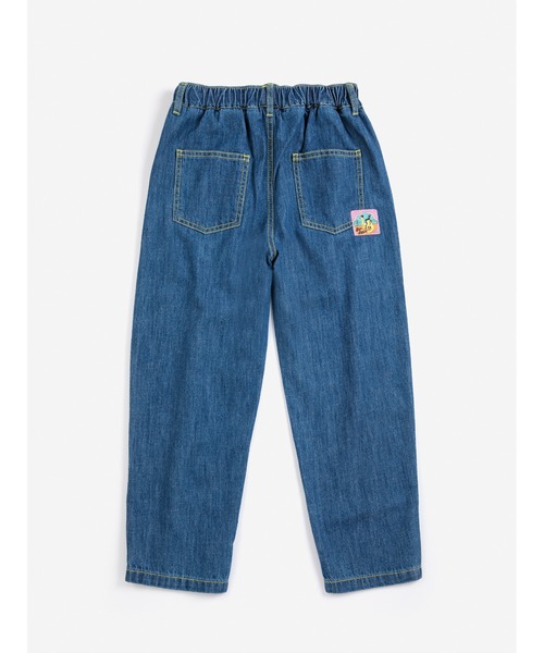 BOBO CHOSES(ボボショーズ)の「Taxi Saurus Tag denim pants(デニムパンツ・キッズ・ダークブルー・100cm/110cm/120cm)」の2枚目の写真