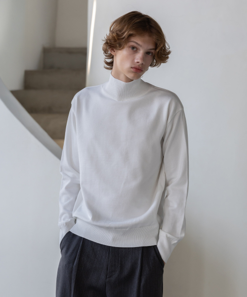 DECOROSO（デコローゾ）の「モードヘラシハーフネックニット[ホワイト]（ニット/セーター・メンズ・その他・LARGE/X-LARGE）」の3枚目の写真