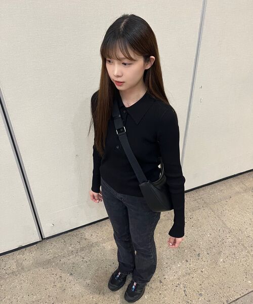 MIND BRIDGE WOMEN（マインドブリッジウーマン）の「[W][COUTURE]リブカラーニット - 4カラー（ニット/セーター・レディース・ピンク/イエロー・55/66）」の15枚目の写真