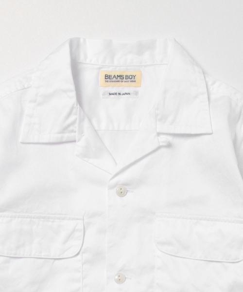 BEAMS BOY(ビームスボーイ)の「▲【FUDGE5月号掲載】BEAMS BOY / スイスコットン ムジ 開襟ショートスリーブ(シャツ/ブラウス・レディース・ホワイト/ネイビー・ONE SIZE)」の14枚目の写真