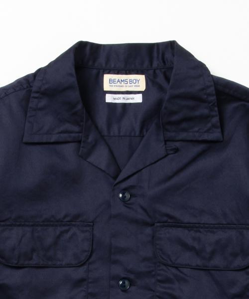 BEAMS BOY(ビームスボーイ)の「▲【FUDGE5月号掲載】BEAMS BOY / スイスコットン ムジ 開襟ショートスリーブ(シャツ/ブラウス・レディース・ホワイト/ネイビー・ONE SIZE)」の10枚目の写真