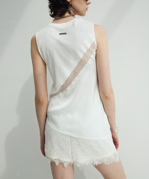 JOSE MOON(ジョゼムーン)の「LACE TANK TOP(タンクトップ・レディース・ブラック/ホワイト・36/38)」の15枚目の写真