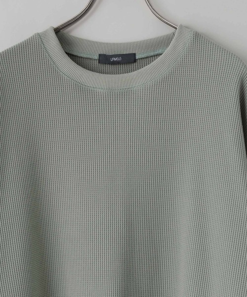 LOWRYS FARM(ローリーズファーム)の「UVカット・吸水速乾機能付【LFM(U)】DRYMIXワッフルクルーネックLS 1055038(Tシャツ/カットソー・メンズ・ブラック/グリーン/アイボリー・MEDIUM/LARGE)」の12枚目の写真
